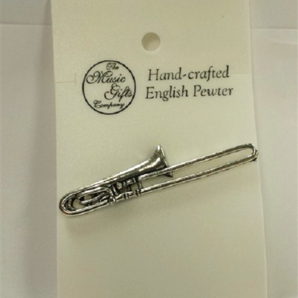 Trombone Pewter Pin